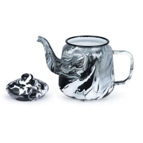 Enamel Coating Stove Top Pour Over Pot Water Coffee Whistling Tea Kettle