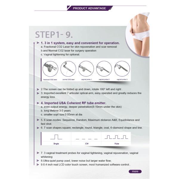 Effective Co2 Fractional Laser Machine In Scars Removal / Skin Rejuvenation / Vaginal Tightening