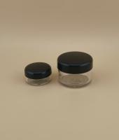 Petit pot de crème en plastique transparent avec couvercle à vis pour lotion