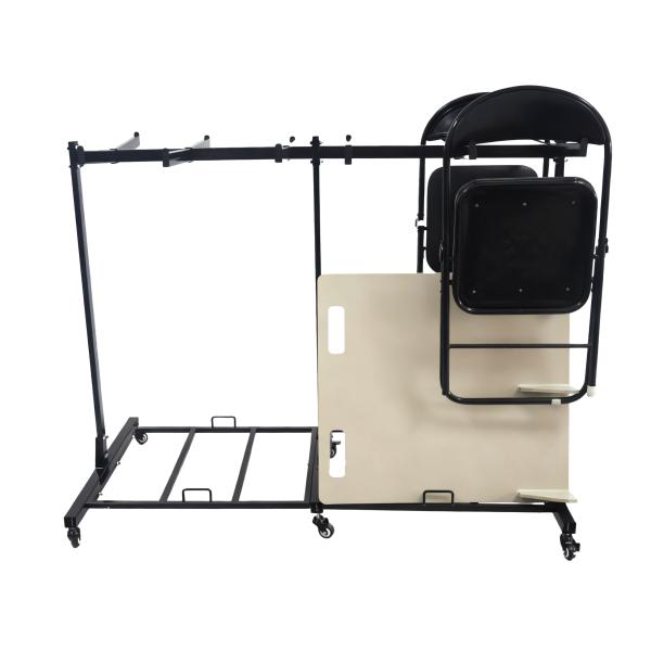 Heavy-Duty Folding Chair Rack With Wheels, 1000 Lbs Capacity Chair Dolly Cart For Folding Chairs, Tables, Schools, Churches, Weddings & Event Storage