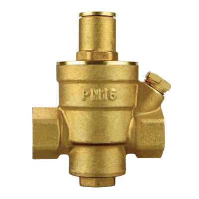 DN20 BSP 3/4'' Regulator Brass Water Pressure Regulator PN 1.6 Adjustable Pressure Reducing Valve With Gauge Meter