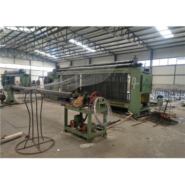 Galvanised Double Twist Gabion Wire Hexagonal Mesh Machine PLC Automatic