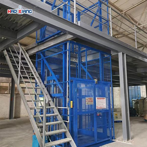 1T First Floor Outdoor Cargo Elevator Hydraulic Cargo Lift For Workshop