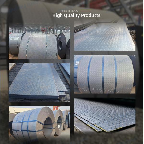 Sample Avaliable Q345B Astm Hot Rolled Checkered Sheet Checkered Plate Diamond Sheets Checkered Steel Coil 2000-12000mm Length