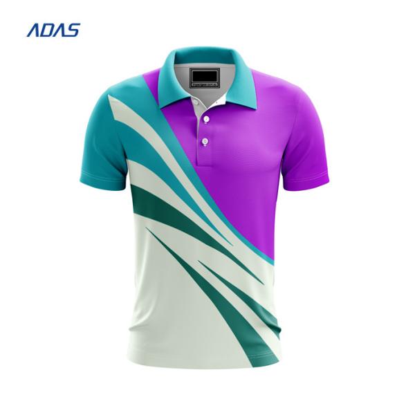 OEM Weaving 100% Polyester T Shirts Sublimation Spandex Polo For Golfers