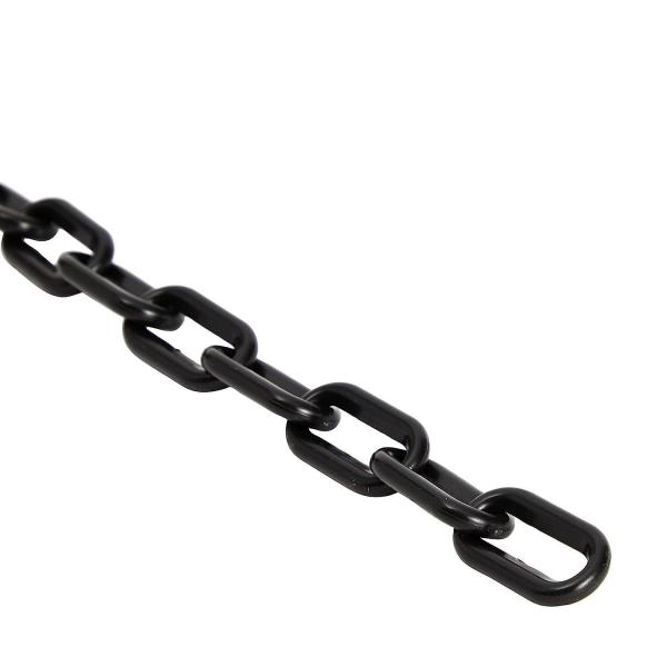 Cadena de barrera de plástico negro personalizable para protección y seguridad a prueba de intemperie