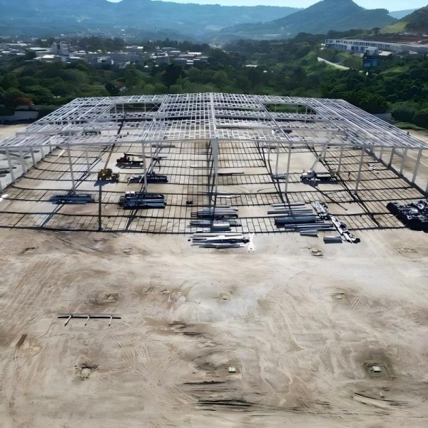 Q355 Steel Large Span Color Customized Modern Design Prefab Steel Structure Warehouse With Office