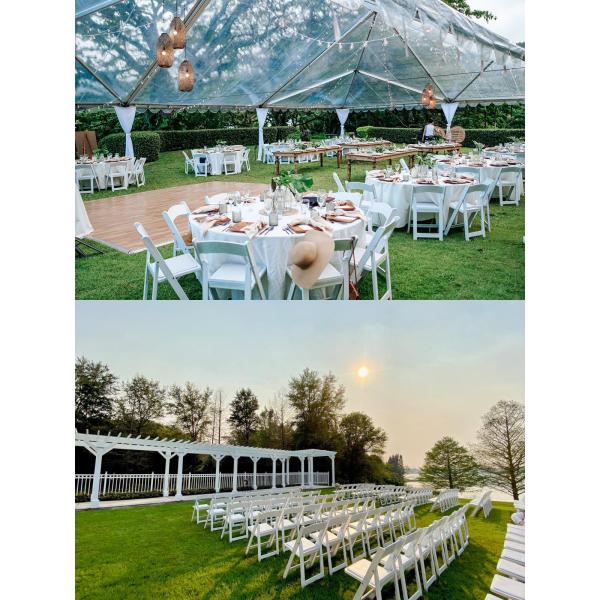 Padded Wimbledon Resin White Wedding Chairs Plastic Party Chairs Outdoor