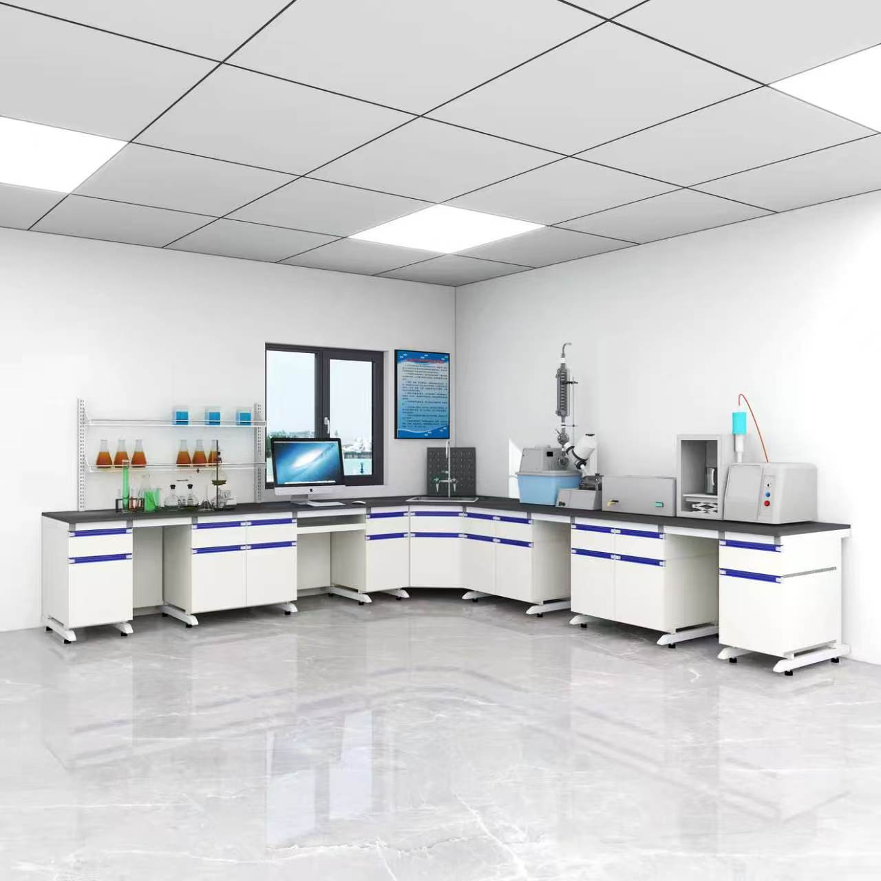 Chemical Resistant Phenolic Resin Laboratory Countertops 15mm / 20mm / 25mm Thick Lab Bench Countertop