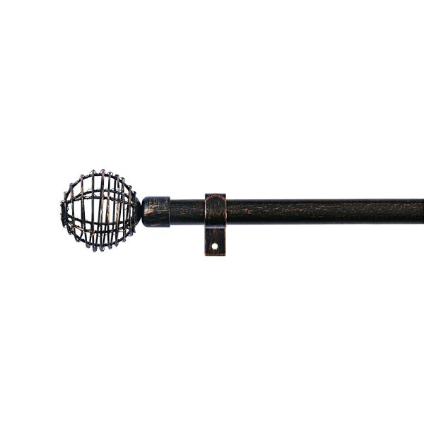 Black Copper Color Iron Pipe Curtain Rods With 0.5MM Thickness For Indoor Decoration