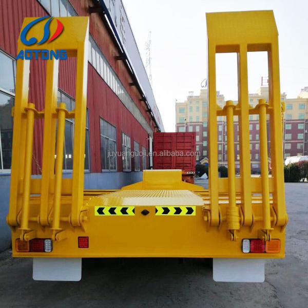 60 toneladas Lowbed Lowboy Low Loader Caminhão Semi-reboque com tamanho de pneu de acordo com o seu
