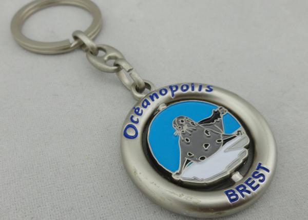 Customized Metal Spinning Key Chain, Zinc Alloy Die Casting Promotional Keychain