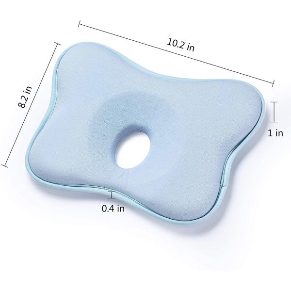 Jourm-Washable Butterfly Cotton Memory Foam Baby Infant Pillow with Breathable Fabric