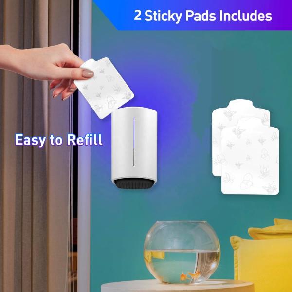 JZ Indoor Bedroom Electric Wall Hanging Fly Catcher Pest Control Purple UV Light Sticky Anti Mosquito Lamp Glue Trapper