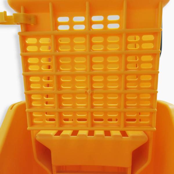Mobile Heavy Duty Buckets And Pails Commercial Mop And Bucket Set 33 Litre Wringer Steel Handle