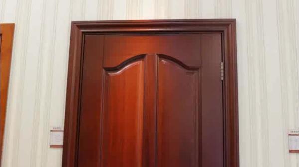 PU Painting Solid Wood Carved Doors 88cm Width Interior Wooden Door