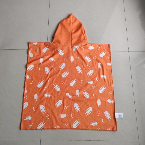 Manufacturer supply microfiber custom  poncho towel kids printing beach  poncho kids  hooded beach towel