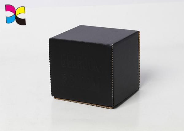 Electronics Custom Paperboard Boxes Black Corrugated Paper Embossing CMYK Pantone
