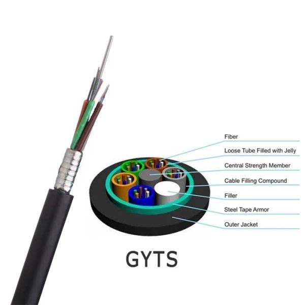 Aerial 24 Core Armoured Cable Multi Loose Tube Corrugated Steel Armored Fiber Optic Cable