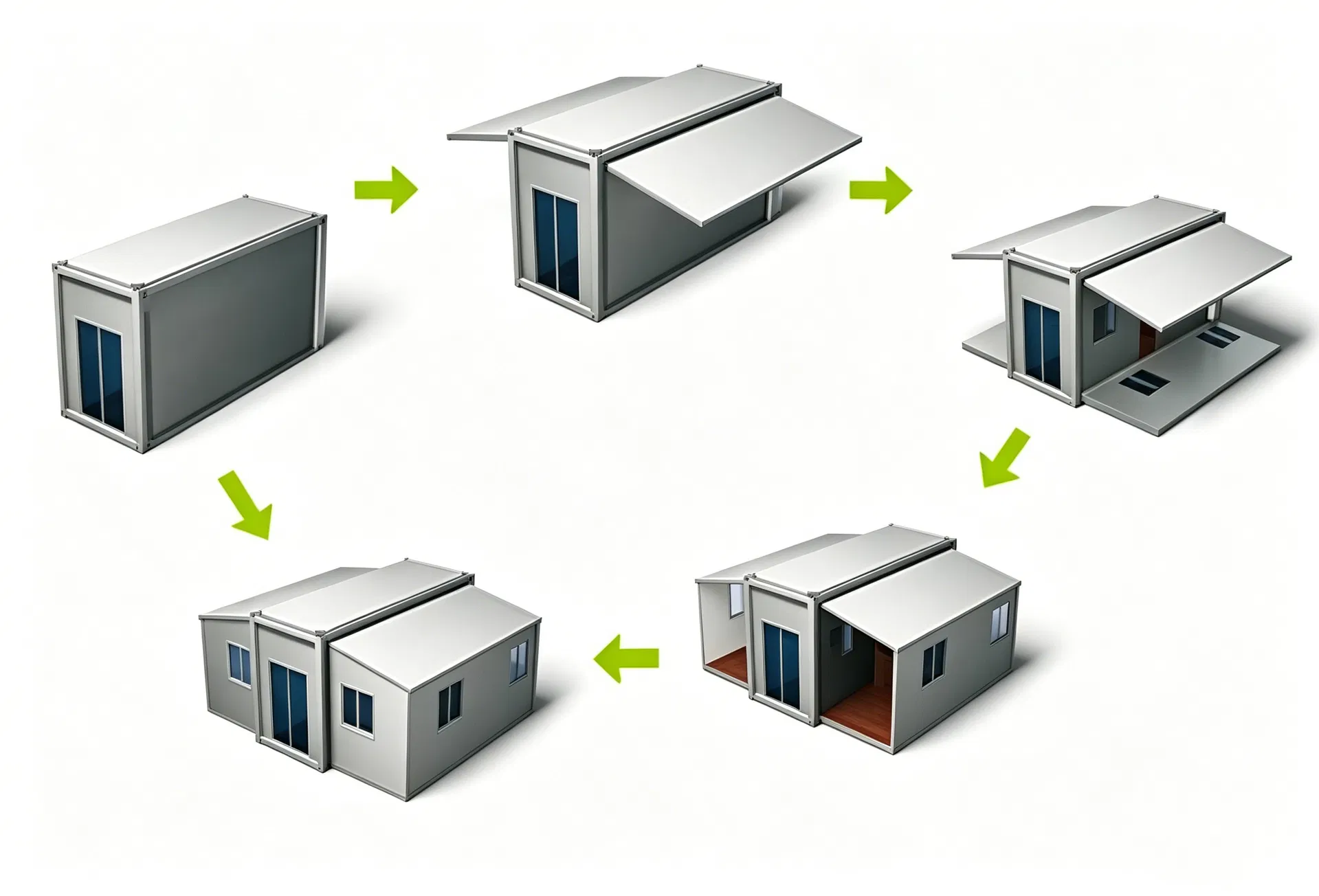 Expandable Container House Portable Modular Building for Temporary Accommodation