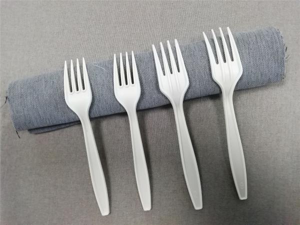 5.5/6.3/7 Inch Compostable Cutlery Set Fork Spoon Knife None Environmental Damage Corn Starch Cutlery