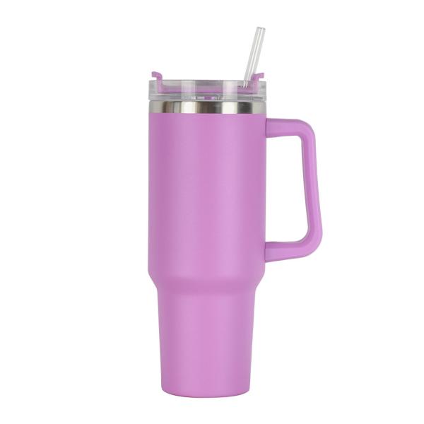 OEM ODM de aço inoxidável 40 oz caneca de viagem com alça e palha