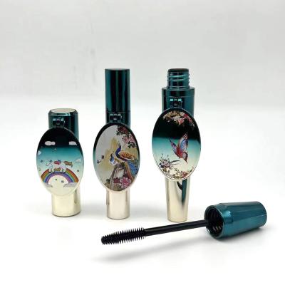 8ml ABS Green Mascara Tube Eyelash Tube Bottle With Mirror