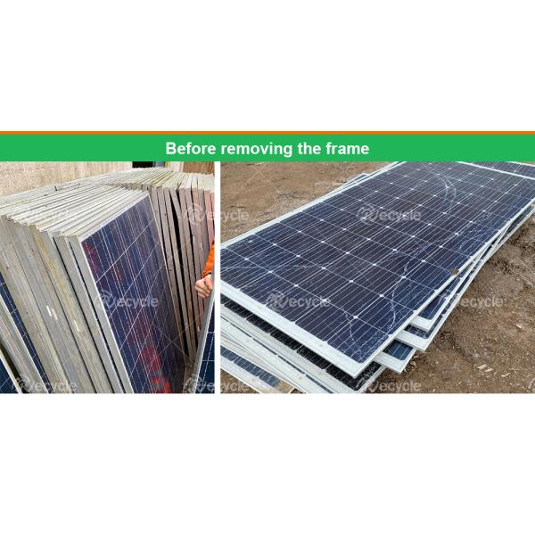 Linha de reciclagem de painéis solares de 60 a 80 pcs/h Máquina de remoção de quadro de painéis solares automática