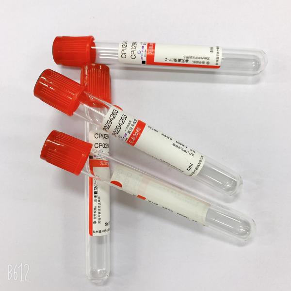 Parte superior vermelha 12x75 13x75 16x100 do tampão do tubo liso estéril da coleção do sangue