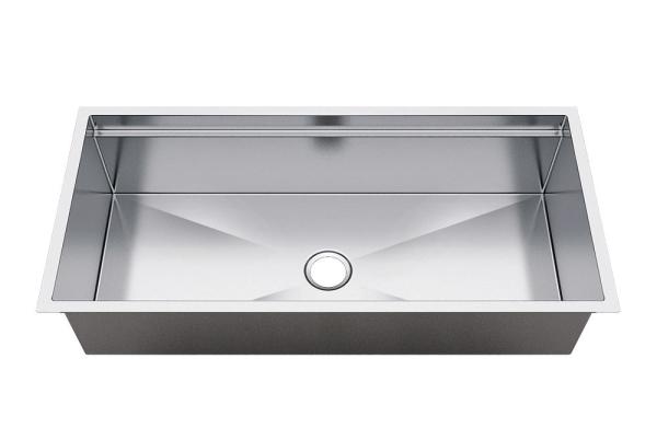 FOOK SINK Handmade Underment 304 Stainless Steel Signle Bowl Kitchen Sink with Ledge