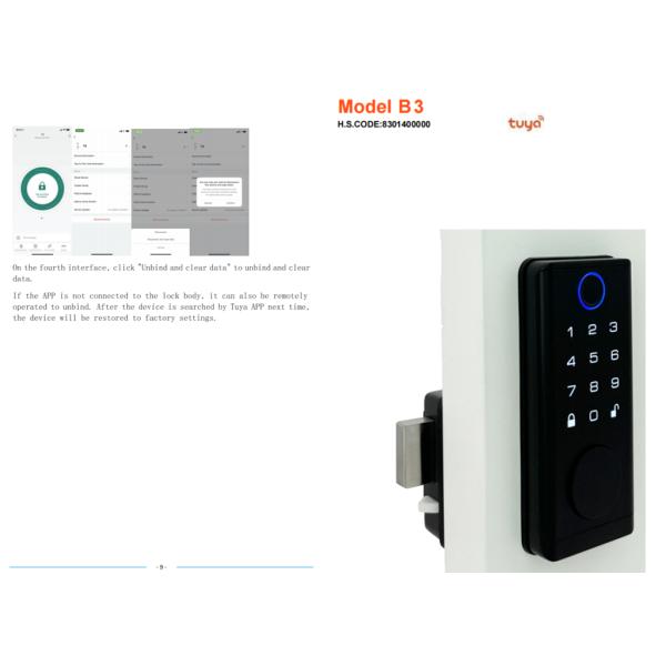 New Smart Door Lock 2023 B3 Fingerprint Smart Locks With Video Door Phone Compatible