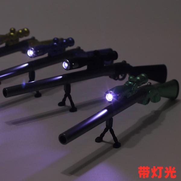 Gel-Ink Toy Gun Shape Writing Pens for Stationery 0.38mm Black Ink 240M Writing Length