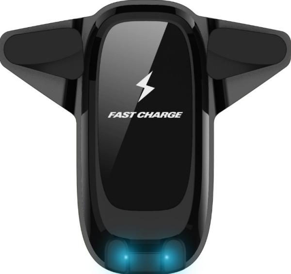 Mute Motor Automatic Open Infare 10W QI Wireless Car Charger For Samsung