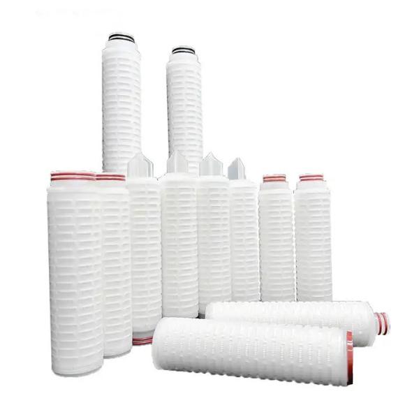 Cartucho de filtro plissado de tratamento de água de PP 10 polegadas de comprimento para 500L / hora de produtividade