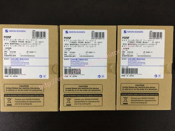 P225F Nihon KohdenSpO₂ Finger-Clip Probe, Pediatric/Adult (>20kg) Finger, Cable Length: 1.6m, Reusable