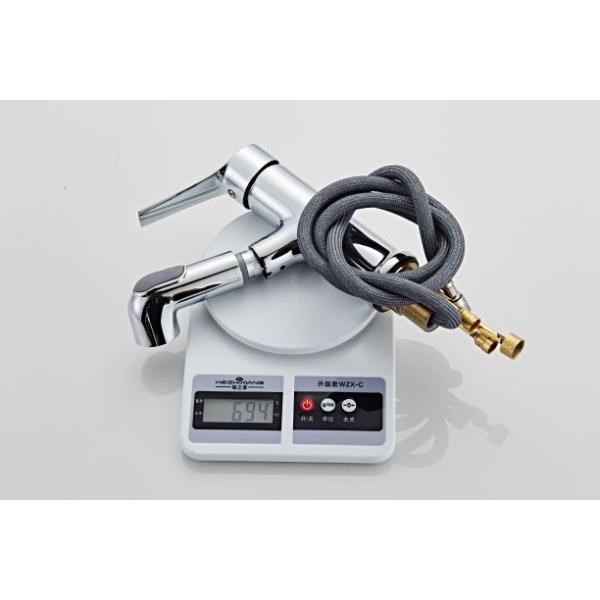 Single Hole Silver electroplate above Counter Copper Pull Faucet