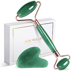 Multi-Function Beauty Equipment White Crystal Jade Facial Roller with Customized Logo