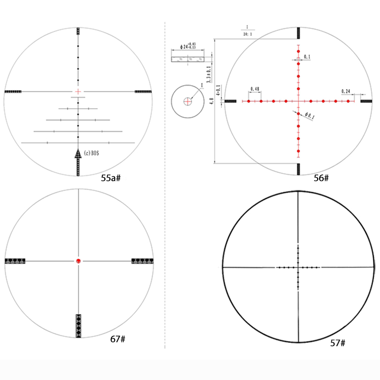 смычок снайпера объемов фокальной плоскости 2.5-15x50mm передний охотясь объемы винтовки