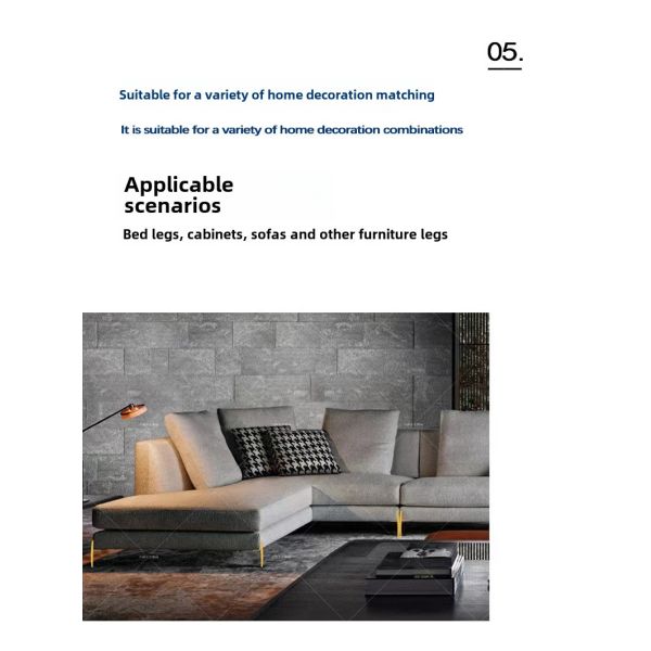 Wanjusheng Modern Iron  Metal Furniture Legs 150mm New Style Gold Sofa Bed Coffee Table Bedside Table Legs