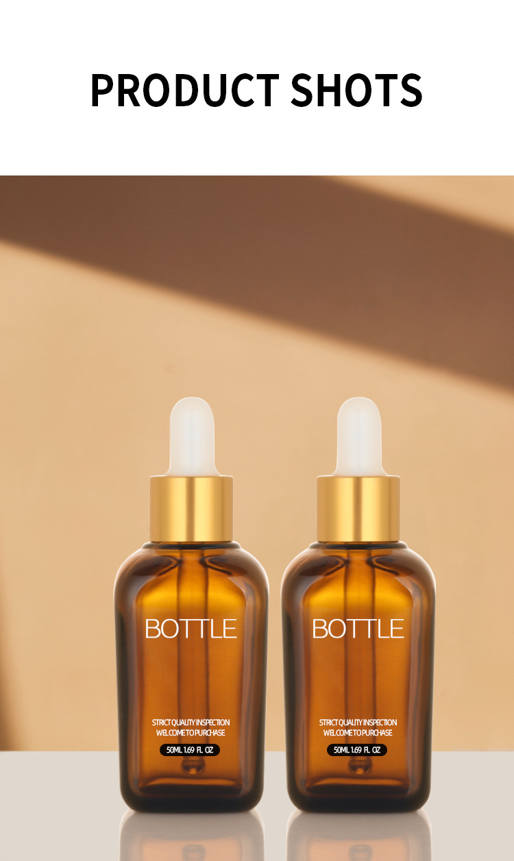 логотипа масла волос контейнера сыворотки капельницы 50ml бутылка сыворотки пустого косметического изготовленного на заказ стеклянная