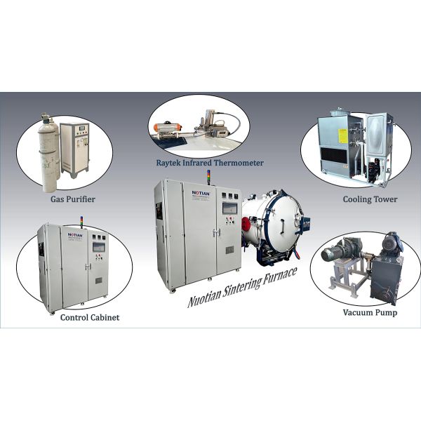 PLC Control Vacuum Sintering Oven 500×500×1200mm Working Size