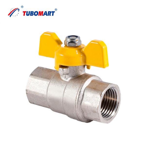 Tubomart Valve Manufacturer 1/2 - 2 Inch High Quality Double Threaded Two Piece Brass Ball Valve for Gas Pipelines