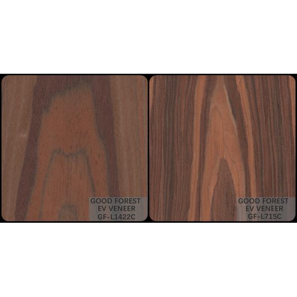 Engineered Veneer Santos Rose Wood Crown Cut Customized Service