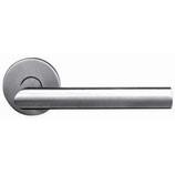 Hollow Tube Satin Lever Type Entrance Door Handle Set Corrosion Resistant
