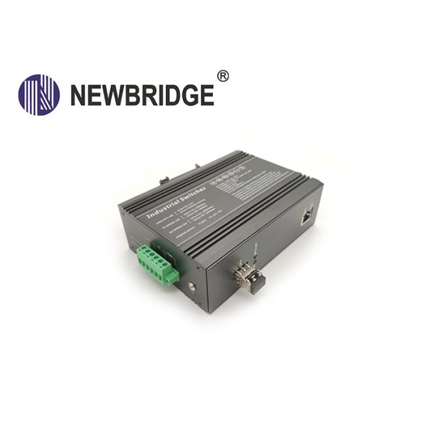 Industrial PoE Ethernet Switch Media Converter DC10-58V With SFP Port / DIN Rail