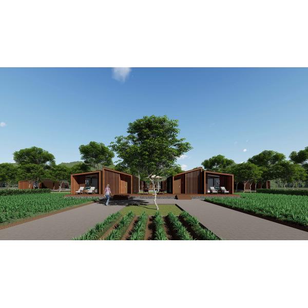 Wood Exterior Turnkey Prefab Homes Garden Backyard Timber Prefabricated Houses