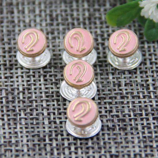 2018 Spring new pink color zinc alloy hardware 7 mm ear pattern bang nail rivets for clothing luggage