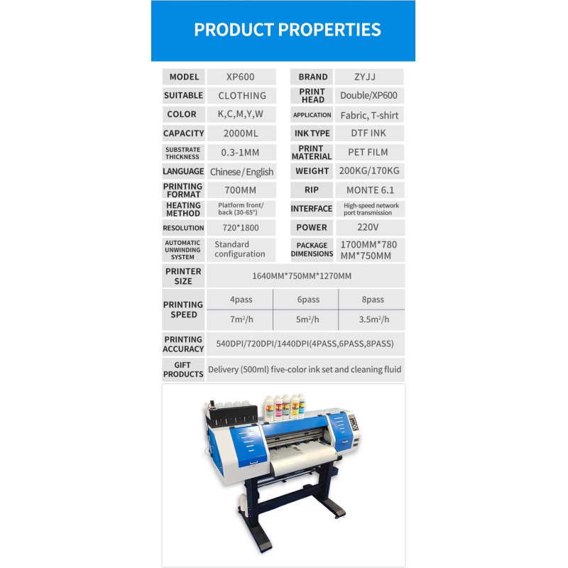FCOLOR All in One Impresora Xp600 I3200 DTF Printer 24