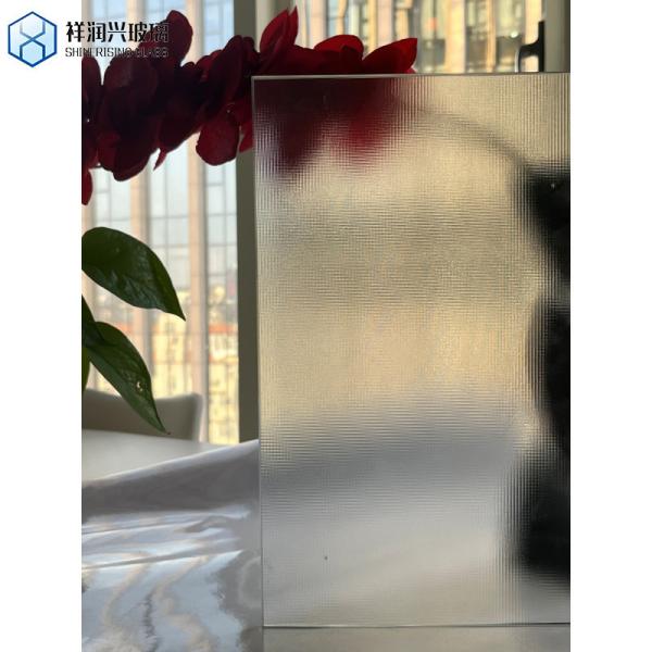 Custom Cut 4mm 5mm 6mm Figured Patterned Glass with GB15763.2-2005 CE Certificate