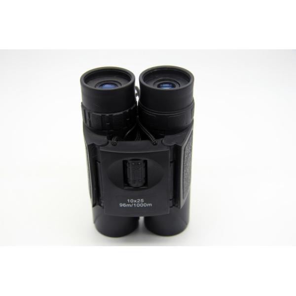 Foldable 10x25 Lightweight Travel Binoculars 288ft / 1000yds Blue Film Lens Coatings